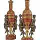A PAIR OF FRENCH ORMOLU AND PATINATED BRONZE-MOUNTED ROUGE MARBLE VASES AND COVERS - photo 1