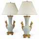 A PAIR OF FRENCH ORMOLU-MOUNTED CELADON VASES, MOUNTED AS LAMPS - photo 1