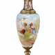 Sevres Porcelain Factory. A LARGE ORMOLU-MOUNTED SEVRES STYLE PORCELAIN FAUX CHAMPLEVE GROUND BALUSTER VASE AND COVER - Foto 1