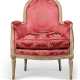 A LOUIS XVI GREY-PAINTED BERGERE - фото 1