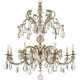 A LARGE ITALIAN ROCK-CRYSTAL AND CUT-GLASS-MOUNTED GILT-METAL EIGHT-LIGHT CHANDELIER - Foto 1