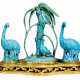 A LOUIS XV ORMOLU CENTREPIECE MOUNTED WITH CHINESE TURQUOISE-GLAZED PORCELAIN - photo 1