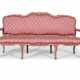 A LOUIS XV RED AND WHITE-PAINTED CANAPE - photo 1
