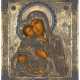 The Mother of God of Vladimir with Silver-Gilt and Enamel Oklad - фото 1