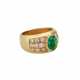 Ring mit schönem Smaragdcabochon, ca. 1,4 ct, oval, - photo 1