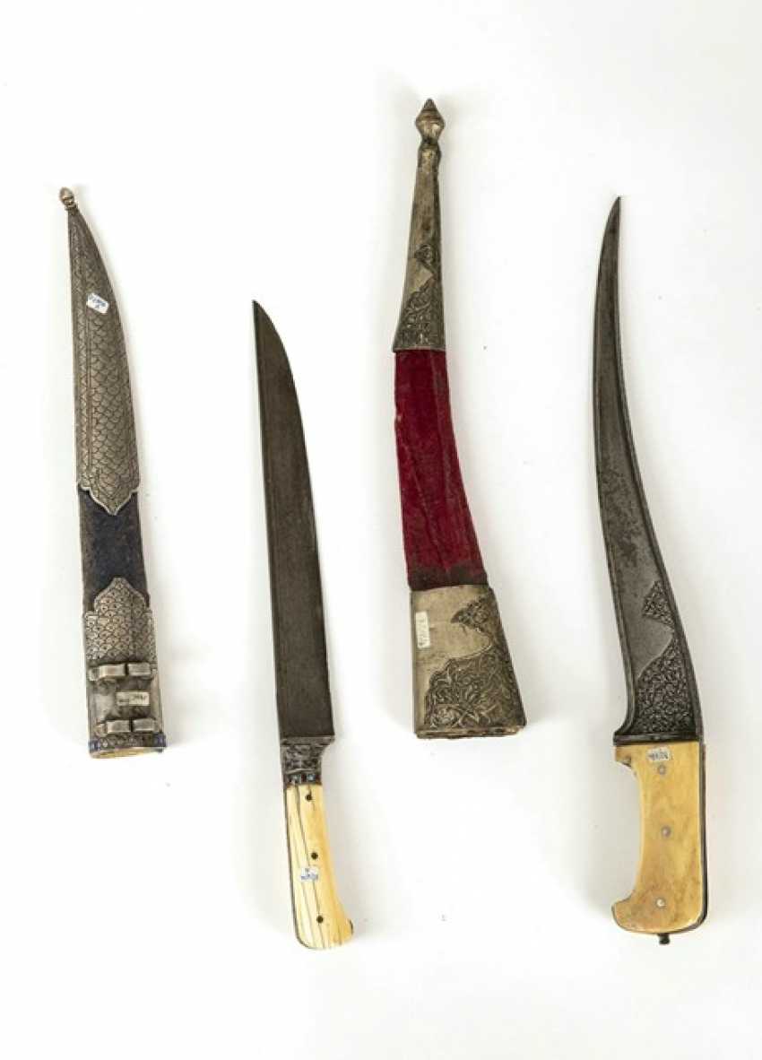 Auction Bicak With Ivory Handle And Scabbard With Enamel Silver Fittings And Dagger With Bone Handle Buy Online By Veryimportantlot Com Auction Catalog 793 Collector 39 S Carpets Tribal Art Amp Oriental Art