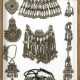 Gruppe v. acht Schmuckstücken, unter anderem Halsbänder und Gehänge, teils in Silber m. Steinbesatz - фото 1