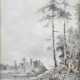 IWAN IWANOWITSCH SCHISCHKIN 1832 Jelabuga - 1898 St. Petersburg Waldsee Bleistift und Gouache auf Papier. Sichtmaß: 24 cm x 17 - photo 1