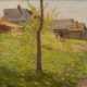 WITOLD KAETANOWITSCH BJALYNIZKI-BIRULJA 1872 Krynki - 1957 Moskau (zugeschrieben) Paar Landschaftsgemälde Öl auf Holzplatte. 18 cm x 25 cm und 17 cm x 24 cm. Rahmen. Jeweils unten links in Kyrillisch bezeichnet 'W. Bjalynizki-Birulja'. Farbverluste - фото 1