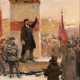 EWSEJ ISAAKOWITSCH RESCHIN 1916 Kogon (Neu-Buchara) - 1978 Moskau 'Lenin bei der Eröffnung des Marx-Engels-Denkmals' Öl auf Malkarton. 67 cm x 46 - фото 1