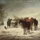 Winterlandschaft mit Pferden - photo 1
