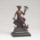  Bronze-Skulptur 'Sitzender Hermes mit Stab und Geldbeutel' - фото 1