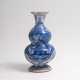  Fayence-Doppelkürbis-Vase mit Blaumalerei - фото 1