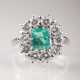  Hochwertiger Vintage Smaragd-Brillant-Ring - Foto 1