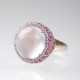 Eleganter Rosenquarz-Pinksaphir-Ring mit Brillant-Besatz - Foto 1