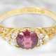 Ring: sehr dekorativer antiker Rubinring mit Altschliff-Diamanten, insgesamt ca. 1ct, 18K Gold, Hallmarks Birmingham 1903 - фото 1