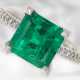 Ring: sehr hochwertiger Smaragd/Brillantring, natürlicher, unbehandelter kolumbianischer Smaragd 3,87ct, GRS Expertise - photo 1
