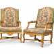 A PAIR OF REGENCE GILTWOOD FAUTEUILS - фото 1