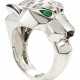 Cartier. CARTIER DIAMOND, EMERALD AND ONYX 'PANTHÈRE' RING - photo 1