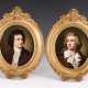 Paar Porzellangemälde: Porträts von Schiller und Goethe - фото 1