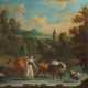 Flämischer Landschaftsmaler des 17./18. Jahrhundert ''Hirtenpaar'' - photo 1