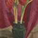 Maler des 20. Jahrhundert ''Stillleben mit Tulpen in einer Vase'' - photo 1