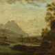 Landschaftsmaler Ende 18. Jahrhundert: Flusslandschaft mit Staffage - фото 1