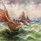 DELMAR, WILLIAM (engl. Maler des 19. Jahrhundert in Canterbury, stellte 1823-56 in der Royal Acad. in London aus), "Fischerboote am adriatischen Meer", - Foto 1