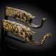 A RARE AND MAGNIFICENT PAIR OF GOLD AND SILVER-INLAID BRONZE... - Foto 1