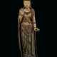 A PAINTED WOOD FIGURE OF A STANDING GUANYIN - photo 1