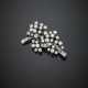 Round and baguette cut diamond white gold brooch - Foto 1