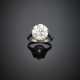 Round ct. 6.88 old cut diamond white gold solitaire ring - Foto 1