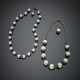 Lot comprising two graduated pearl necklaces both with silver and single cut diamond mountings - photo 1