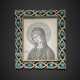 Chiselled silver and turquoise Holy Icon - Foto 1