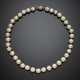 Mm 8/9.50 circa pearl necklace with yellow gold clasp - Foto 1
