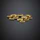 Yellow gold brooch accented with small diamonds - photo 1