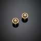 Yellow gold and steel earclips - фото 1