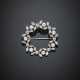 White gold diamond and pearl wreath brooch - photo 1