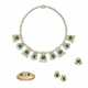 Chaumet. CHAUMET EMERALD AND DIAMOND NECKLACE, BRACELET, EARRING AND RING SUITE - photo 1