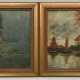 AUGUST BRAUNSCHWEIGER:", Zwei holländische Landschaftszenen", Öl auf Holz, gerahmt und signiert, um 1910 - фото 1