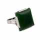 Ring mit quadratischem Nephrit-Jade-Cabochon 2x2 cm, - photo 1