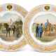 TWO PORCELAIN MILITARY PLATES - фото 1