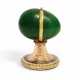 A MINIATURE TWO-COLOUR GOLD-MOUNTED NEPHRITE HAND SEAL - photo 1
