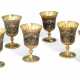 A SET OF SIX PARCEL-GILT SILVER AND NIELLO GOBLETS - Foto 1