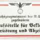 BLECHSCHILD DRITTES REICH, bedrucktes emailliertes Blech, späte 1930-er Jahre - photo 1