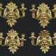 A SET OF FOUR FRENCH ORMOLU TWIN-LIGHT WALL-APPLIQUES - фото 1