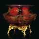 A FRENCH ORMOLU-MOUNTED AND PARCEL-GILT RUBY-GLASS VASE - фото 1