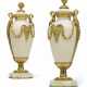 A PAIR OF LOUIS XVI ORMOLU-MOUNTED WHITE MARBLE VASES AND COVERS - фото 1