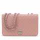 CHANEL. A PINK STUDDED LAMBSKIN LEATHER SINGLE FLAP BAG WITH SILVER HARDWARE - фото 1