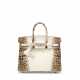 HERMÈS. A RARE, MATTE WHITE HIMALAYA NILOTICUS CROCODILE BIRKIN 25 WITH PALLADIUM HARDWARE - Foto 1